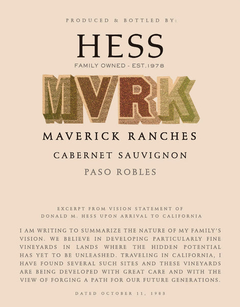 Hess Collection Wines & Small Bites Tasting on Thursday, May 14, 2026 at The Wine Room on Park Avenue